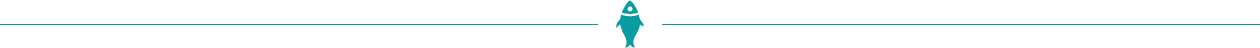 séparateur turquoise symbolisant un poisson